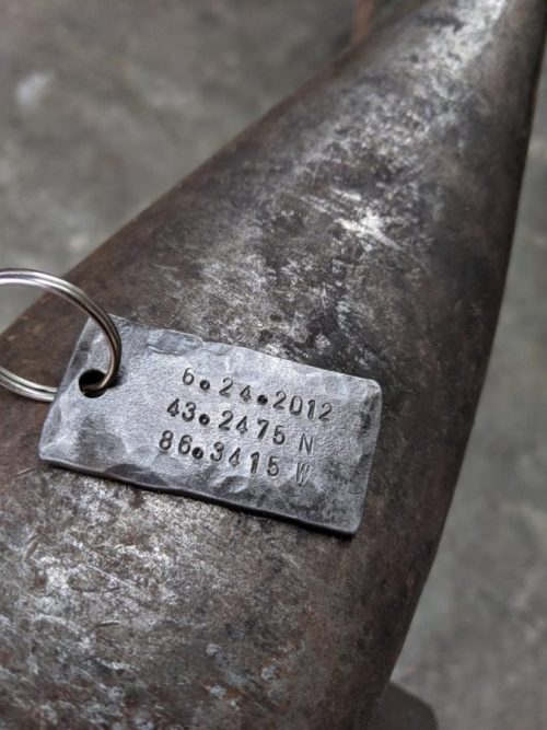 Personalized Dog Tag Keychain made from Iron