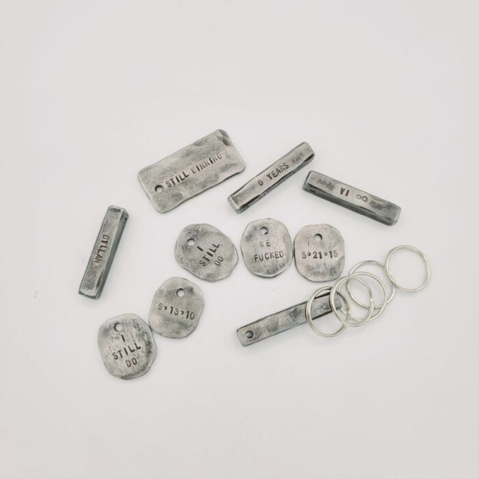 COIN -Hand Stamped Iron Keychain - Image 2