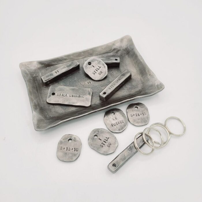 COIN -Hand Stamped Iron Keychain