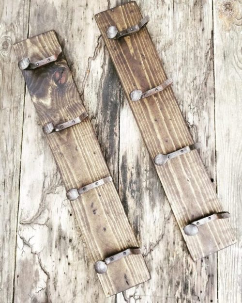 Coat Hooks made from reclaimed steel railroad spike