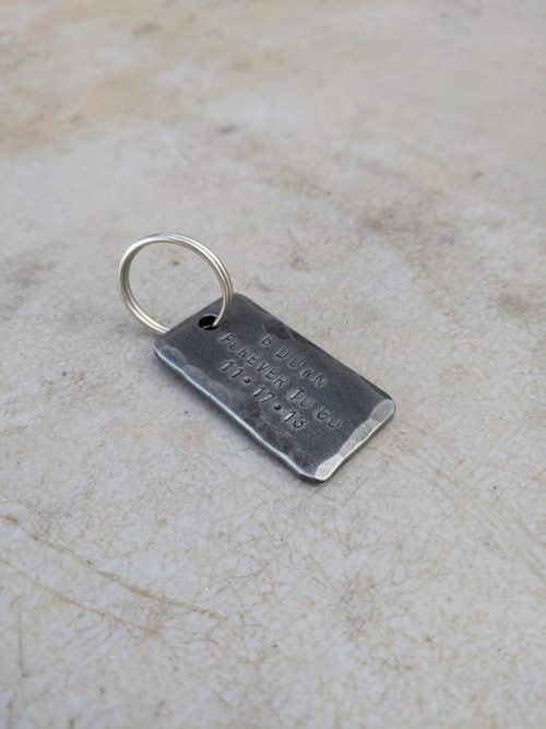 Hand Made Dog Tag Keychain