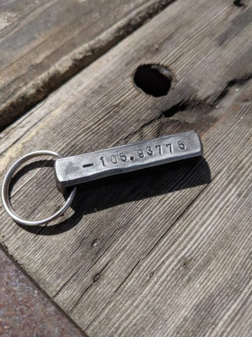 Personalized Bar Keychain Hand Made from Iron