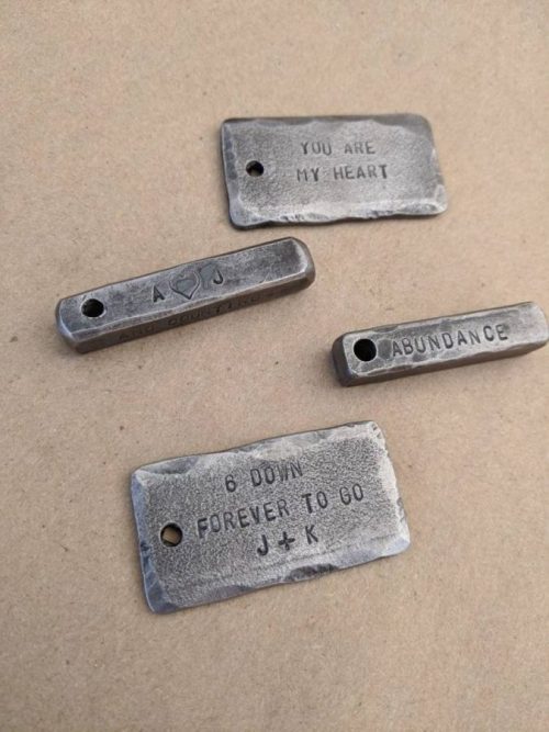 Personalized Coin, bar and dog tag Iron Keychains