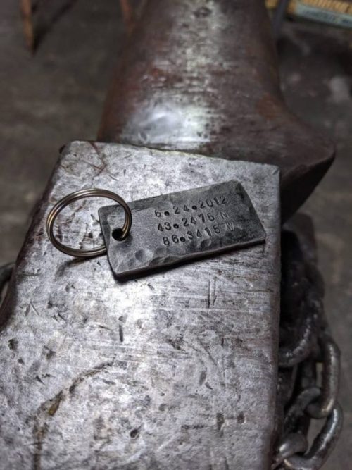 Engraved Dog Tag Keychain