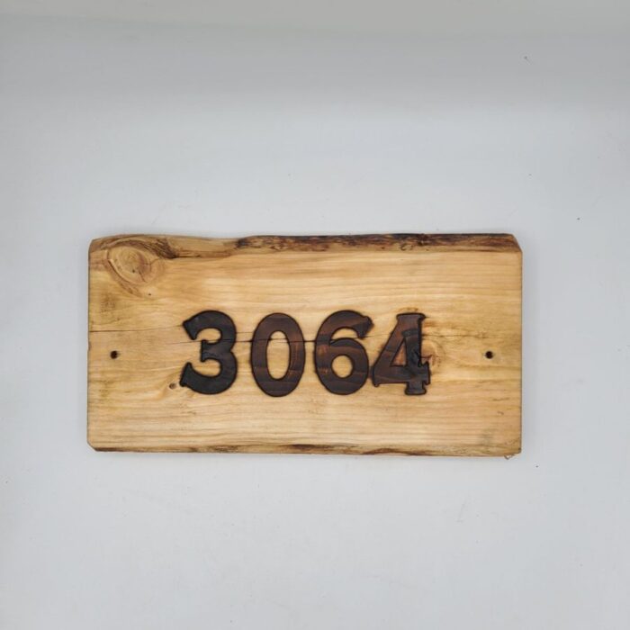 Custom Live Edge Branded Sign - House Numbers - Image 3