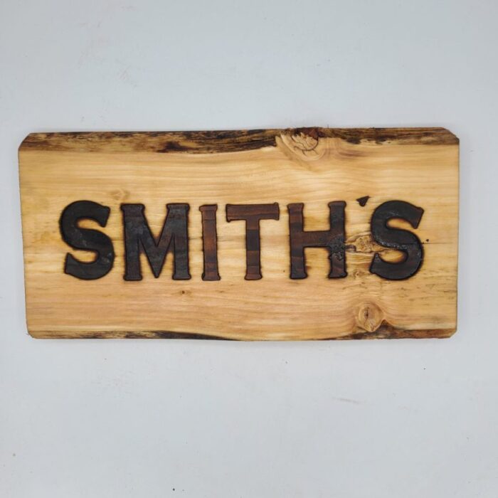 Custom Live Edge Branded Sign - House Numbers - Image 2