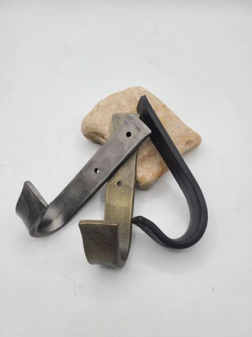 Bath Towel Hook Ships in 5-10 business days. All of our items are hand forged in-house, made to order. Truly unique hardware that you won’t find anywhere else. We respond to messages very quickly, and can customize almost any of our items. Reach out today with questions or ideas!
