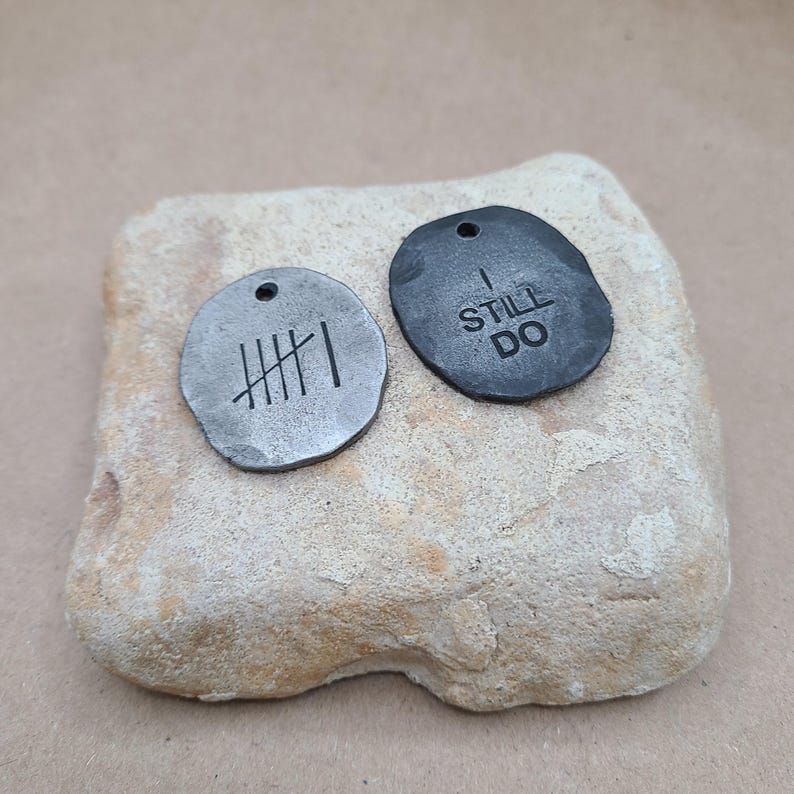Iron Anniversary Keychain - 6 Tally Marks, I Still Do