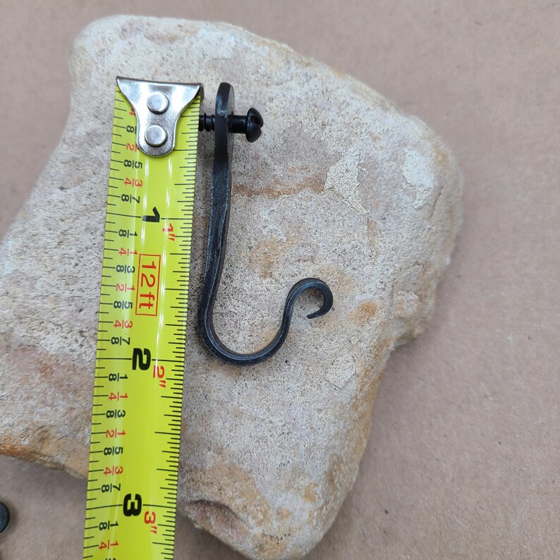 Hand Forged Horseshoe Nail Hooks - 5 Pack - Image 2